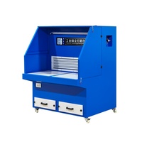Mesa de Trabajo Combinada Móvil de Acero al Carbono Reforzado con Sistema de Extracción de Aire para Soldadura y Pulido, Antiderrames y Antipolvo