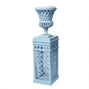 Macetero de aluminio fundido Royal White, urna clásica para paisajismo, jarrón decorativo para interiores y exteriores, para jardín, hecho a medida. - Product Image 6