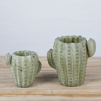 Jardinière en forme de cactus Pot de fleurs décoratif pour la maison Pot de jardin succulent Conteneur emballé en carton pour plantes à herbes de cactus