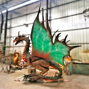 Modelo de Dragón Mágico Interactivo con Alas Verdes Animatrónico - Product Image 1