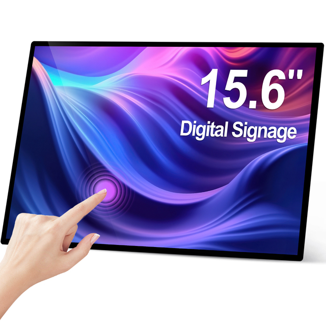15.6 Inch IPS Thin Advertising Player Open Frame Monitor 1920x1080 Android Digital Signage Tablet Multi Touch Screen Display USB
