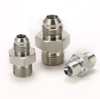 1BJ BSP mâle double usage pour siège 60 degrés ou joint collé/JIC mâle cône 74 degrés adaptateur hydraulique raccords d'extrémité de tuyau