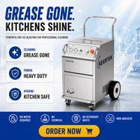 Machine de sablage à glace sèche 20-100KG/H |   Fabricant en gros |   Dégraissage de la graisse de cuisine des restaurants |   ICE-JET