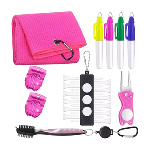 Kit d'accessoires de golf personnalisé comprenant serviette, stylo, marqueur de ligne, outil de réparation, brosse, porte-tee et accessoires de golf pour cadeaux - Product Image 1