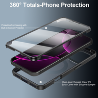 Coque arrière flexible en TPU 360° avec protection intégrale et protecteur d'écran magnétique pour iPhone 18 Pro, iPhone 18, 17 Max, 17E, 16E