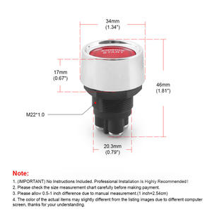 Interruptor de Encendido de 3 Pines con Luz LED de 50A, 12V, Botón de Arranque de Motor de una Sola Tecla para Autos, Arrancador Automático - Product Image 3