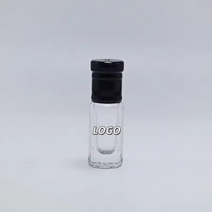 Flacon à bille en verre transparent octogonal mince pour cosmétiques, parfums et huiles essentielles – 3 ml, 6 ml, 12 ml - Product Image 1
