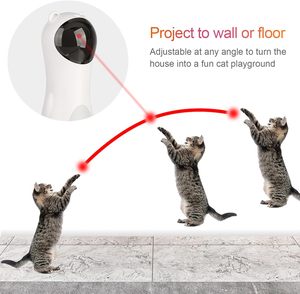 Nouveau design 2022 : Jouet interactif intelligent et écologique pour chat, pointeur laser d'exercice à 5 angles, alimenté par USB/batterie - Product Image 4