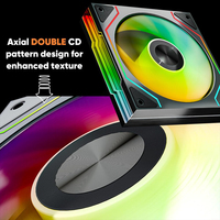 Jungle Leopard Star Trall ARGB 120mm CPU Case Fan Double Face Infinity Mirror Design PWM 800 ~ 1850RPM 2.07mmH20 HDB Bearing PC