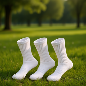 Calcetines deportivos informales de algodón para mujer, color sólido, transpirables, talla 5 10, color blanco - Product Image 2