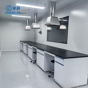 Banc <span class=keywords><strong>de</strong></span> travail en acier moderne à montage au sol pour les techniciens <span class=keywords><strong>de</strong></span> <span class=keywords><strong>laboratoire</strong></span> <span class=keywords><strong>de</strong></span> <span class=keywords><strong>chimie</strong></span>, résistant aux acides et aux alcalis, meubles CE/ISO - Product Image 2