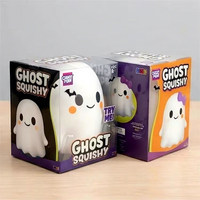 Jouet Squishy Géant Fantôme à Rebond Lent, Balle Anti-Stress Fantôme d'Halloween, Cadeau pour Enfants, Idéal pour Fête de Halloween ou Friandise ou Farce