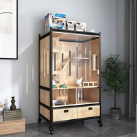 Vente directe usine – Grande villa pour chat en bois massif multicouche, niche, armoire de logement pour animaux, maison pour animaux respirante et imperméable