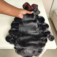 Capelli Umani Vergini Indiani Grezzi All'Ingrosso, Extension di Capelli Umani Ondulati, da Singolo Donatore, con Cuticole Allineate, Fornitore di Capelli Tempio