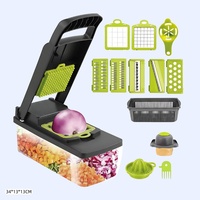 Nouvel Outil de Cuisine Polyvalent Commercial pour Restaurant, Gadget de Cuisine 2025, Coupe-Légumes à Panier Humide, Outil de Cuisine