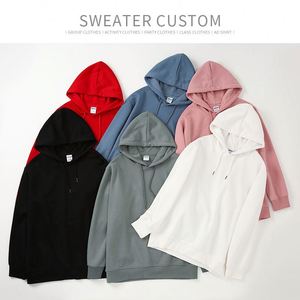Pull à capuche en coton pour homme avec logo personnalisé, impression en relief, design DIY, vêtements décontractés d'automne et d'hiver, bonnet unisexe - Product Image 3