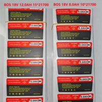 Prix usine BOS BAT618 18V 8.0AH 10.0AH Étiquette autocollante 12.0AH Boîtier plastique BMS 10*21700 Boîtier 15AH Boîtier plastique 10 cellules 21700