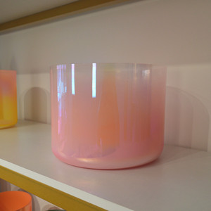 Cuenco curativo con sonido HF, cuenco de cristal Rosa nacarado, fábrica de cuarzo puro, cuenco de sonido de cristal de alquimia, Meditación de Yoga - Product Image 2