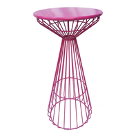 Table de bar en fil de fer étanche, hauteur 110 cm, design KD, idéale pour les mariages en extérieur modernes et les restaurants