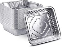 Barquettes carrées jetables en aluminium pour la vente en gros – Moules à gâteaux portables, contenants alimentaires pour barbecue et plats à emporter
