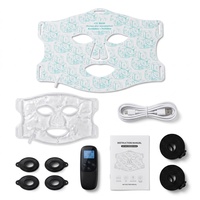 Masque de luminothérapie LED Sunglor SG-MSK-IC 4 couleurs, modèle pour usage domestique, masque en silicone pour le visage, luminothérapie LED rouge portable