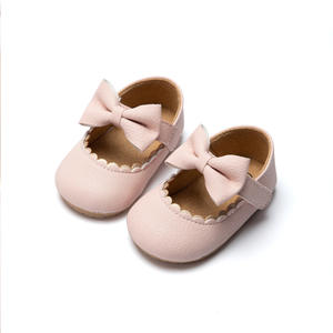 Chaussures pour bébés et tout-petits, antidérapantes, en caoutchouc souple, légères, respirantes, premières chaussures pour filles, chaussures à nœud pour nouveau-nés - Product Image 5