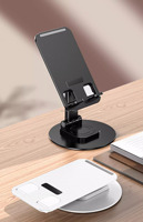 Prix de gros Support pliable en aluminium à base de rotation à 360 degrés Support de bureau portable flexible pour tablette de téléphone portable