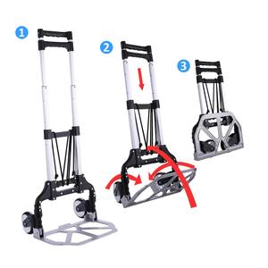 Carretilla de Mano Unisex Personalizable de Acero Inoxidable y Aluminio, Plegable, Negra, Plataforma OEM con Certificación GS - Product Image 4