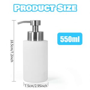Wholesale High Quality 550Ml Travel Sublimation 304 Stainless Steel Hand Sanitizer Refillable Portable Bathroom <b>Bottle</b> - Product Image 5