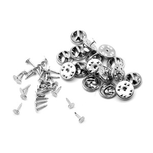 Butterfly <b>Clutch</b> Pin Back Set | Stainless Steel Tie Tack Pins with Flat Pad for DIY Badge Brooch Lapel Jewelry Making - Product Image 5