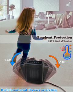 Được xây dựng trong an toàn Tip-over Switch chống cháy thân máy bay 3 chế độ hoạt động convector tự động nhiệt PTC gốm fan hâm mộ Máy sưởi - Product Image 5