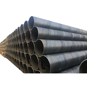 Tubo de acero al carbono soldado, tubo en espiral circular estándar, stock completo