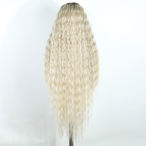 Pelucas de Cabello Sintético con Frente de Encaje HD Pre-Arrancado, Resistentes al Calor, Fibra Futura, Sin Llama, Cabello Largo, Peluca Sintética Futura con Frente de Encaje - Product Image 4