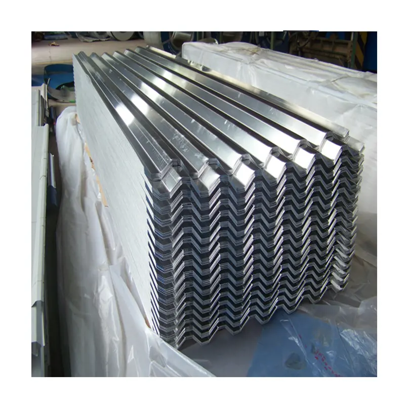 Azulejos de metal con revestimiento de zinc, lámina de techo curvada de aluminio galvanizado corrugado GI, 0,5mm de espesor, precio en Eslovaquia