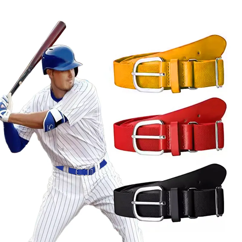 Индивидуальный Логотип Молодежные регулируемые эластичные бейсбольные ремни из искусственной кожи