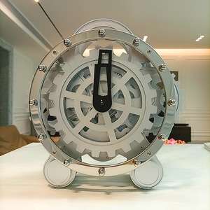 Horloge à engrenages mobiles OEM avec roues, mécanisme d'horloge à engrenages rustique et chiffres romains - Product Image 4