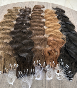 Chất Lượng Hàng Đầu Tự Nhiên Sóng Màu Nâu Đậm 26 Inch H6 Lông Tóc Con Người Mở Rộng 100% Lớp Biểu Bì Phù Hợp Lông Tóc - Product Image 5