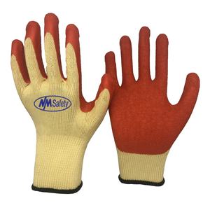 NMSAFETY-guantes de trabajo para industria de la construcción, 10 calibres, resistentes, anticorte, recubiertos de látex y algodón dorado, CE EN388 2142X - Product Image 4