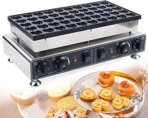 Máquina para hacer waffles en forma de corazón, comercial, antiadherente, para hacer tortitas, Panquecas, máquina para hornear aperitivos y alimentos, 50 Uds.