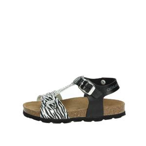 GRUNLAND LOW <b>SANDALS</b> SB1138-70 BLACK/SILVER - Product Image 1