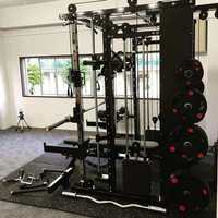 Machine Smith multifonction tout-en-un, équipement de musculation complet avec pile de poids, pour usage commercial et domestique, combo Power Rack