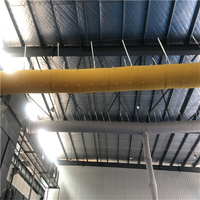 Diffuseur d'air flexible en tissu série RT, blanc, perforé, rond, pour conduits de ventilation HVAC, adapté aux grands espaces