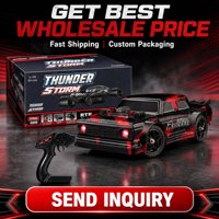 Coche de Carreras RC 4WD a Escala 1/16, 36 km/h, Alta Velocidad, Control Remoto, con Luces LED y Pulverizador de Niebla, 2.4GHz RTR, Camioneta de Juguete de Grado Hobby para Niños