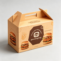 Cajas de Papel para Comida para Llevar, Diseño Personalizado, para Papas Fritas, Alitas de Pollo, Comida Rápida, Pollo Frito