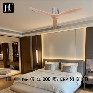 Ventilador de Techo Decorativo LED Inteligente de 3 Aspas, Moderno, de Madera, de 52/60 Pulgadas, con Control Remoto Bldc, con Luz - Product Image 3