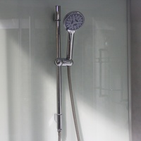 Cabine de douche préfabriquée moderne en verre trempé avec parois de douche et plateaux de douche brossés pour hôtels et espaces intérieurs
