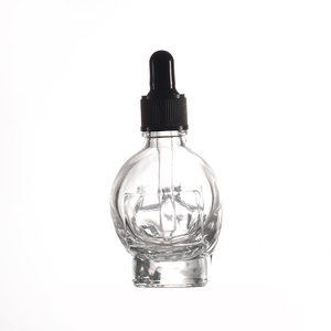 Transparent 50ml Frosted Black <strong>Skull</strong> Essential Oil Dropper <strong>Glass</strong> <strong>Bottle</strong> for Cosmetics Screen Printing Perfumes Other Liquids - Product Image 3