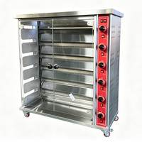 Grill à poulet rotatif industriel et commercial en acier inoxydable à 3/6/9 niveaux, à gaz et électrique, machine à rôtir le poulet