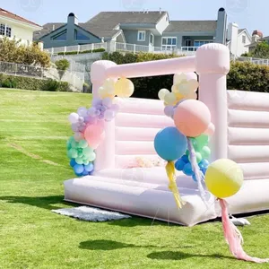 Ejia Commercial Custom Color Light Pink Taro Lemon Drop Peach Mint Frost Bubble Gum Bouncy Castle Pastel Bounce House For Sale