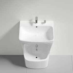 Nouveau style lavabo carré en céramique pour Wudu, petit lavabo sur pied carré, lavabo à une seule trouée pour robinet, station de lavage Wudu pratique - Product Image 3